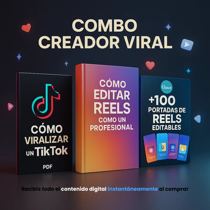 Mega Kit Creador de Contenido: Soporte Premium + Aro de Luz 26cm + Trípode 2Mts + Combo Contenido Viral (6 Productos)