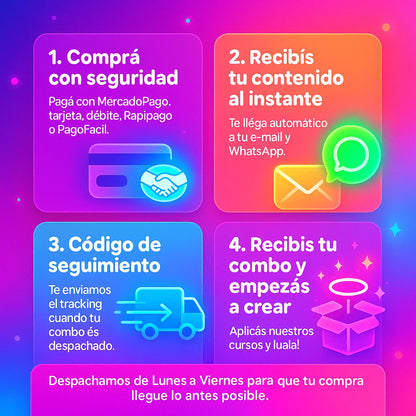 Mega Kit Creador de Contenido: Soporte Premium + Aro de Luz 26cm + Trípode 2Mts + Combo Contenido Viral (6 Productos)